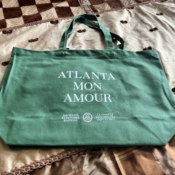 Sezane Handbags - Sezane Atlanta Mon Amour cloth shopping bag/tote - Collectors Item - NWOT